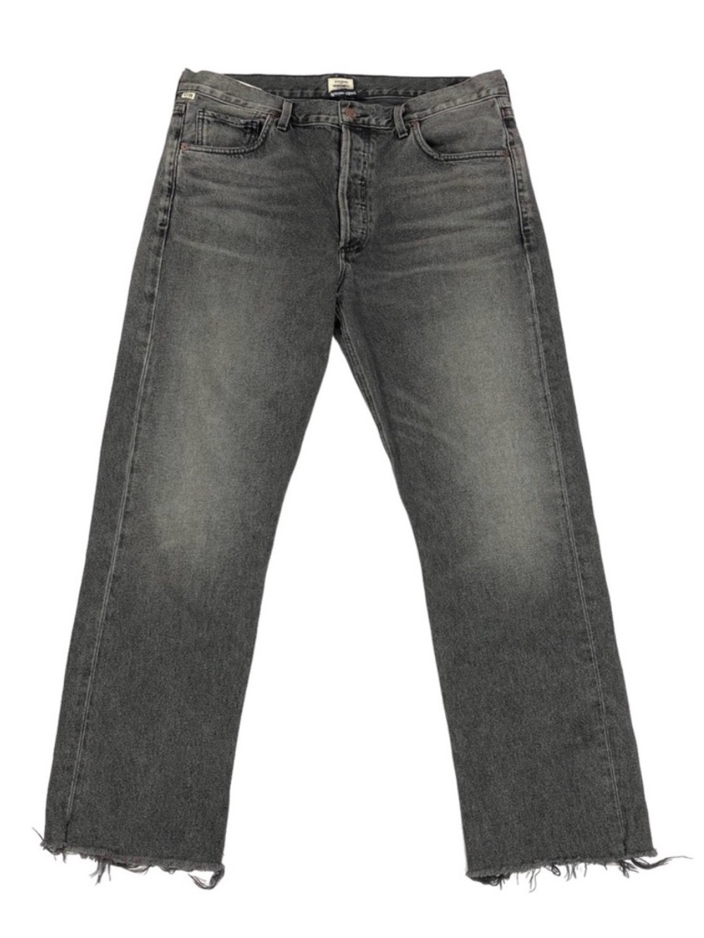 Citizens of Humanity Florence Black Distressed Hem Jeans - Size 27 - Picture 2 of 10